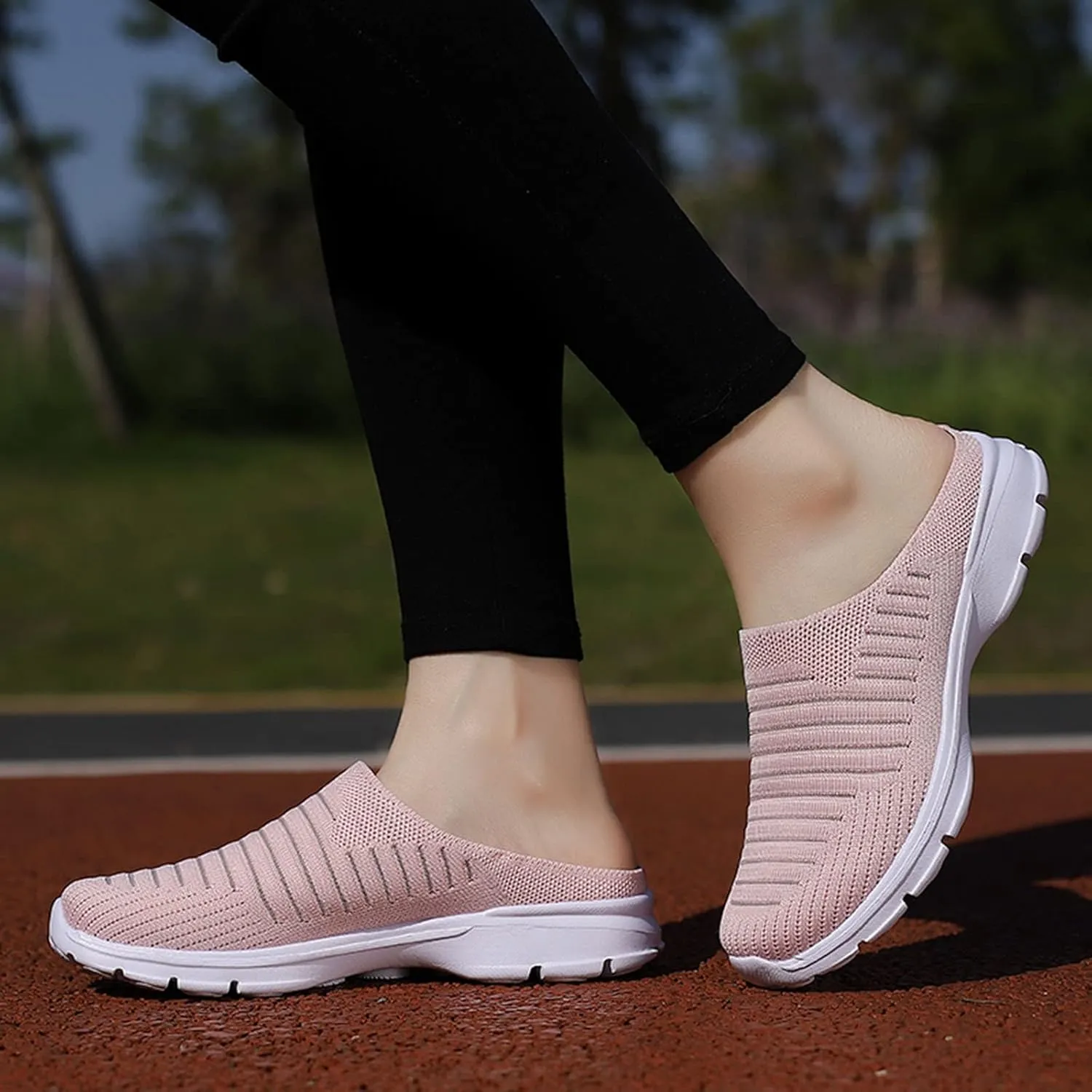 Womens Slip On Sneakers Casual Comfortable Walking Shoes Lightweight Canvas Flats Breathable Mesh Non Slip Loafers