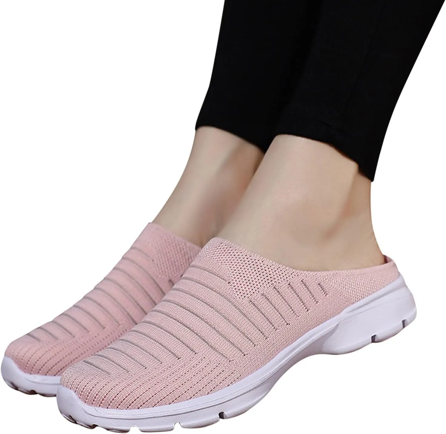 Womens Slip On Sneakers Casual Comfortable Walking Shoes Lightweight Canvas Flats Breathable Mesh Non Slip Loafers