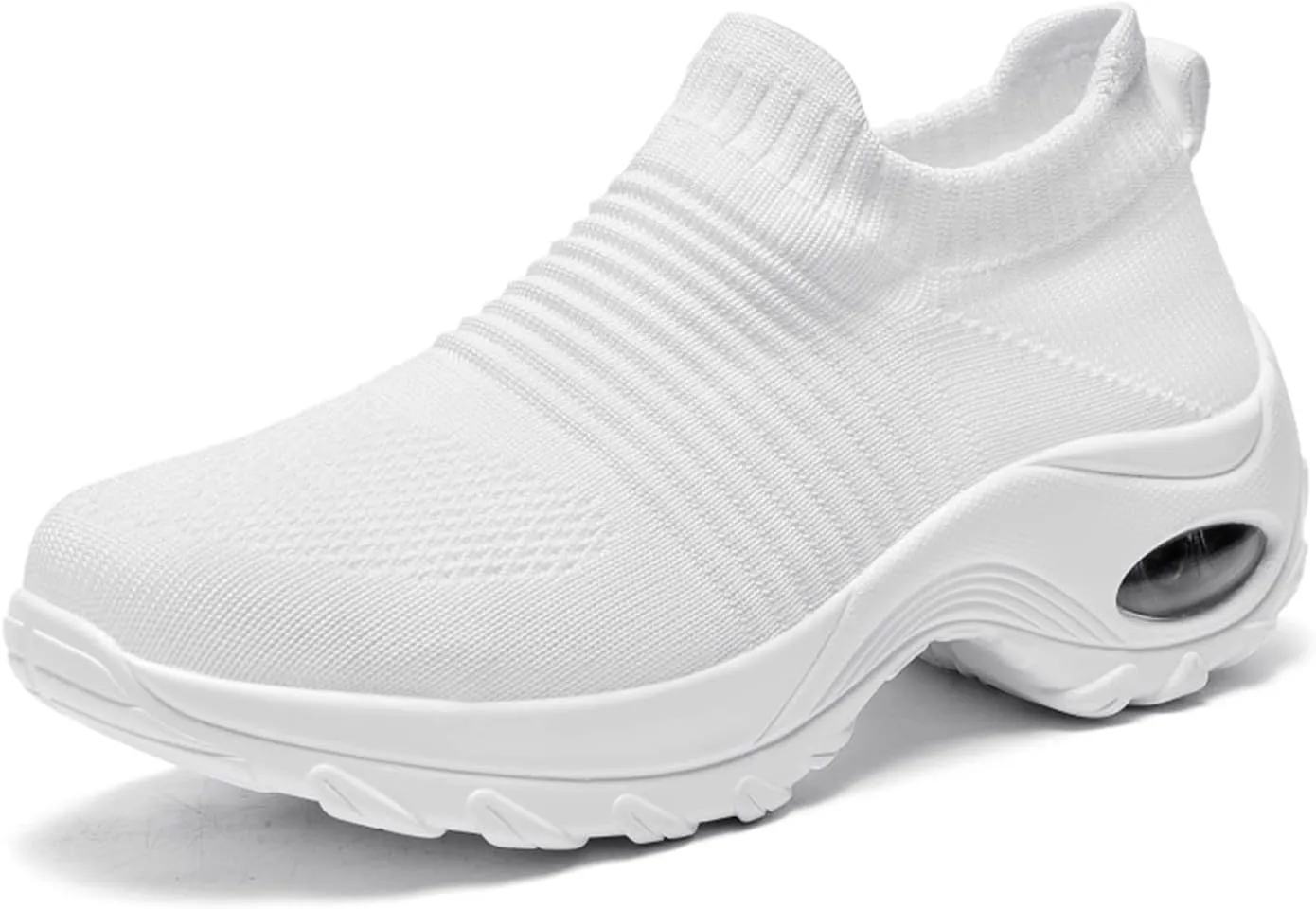 Women's Walking Shoes Sock Sneakers - Mesh Slip On Air Cushion Lady Girls Modern Jazz Dance Easy Shoes Platform Loafers