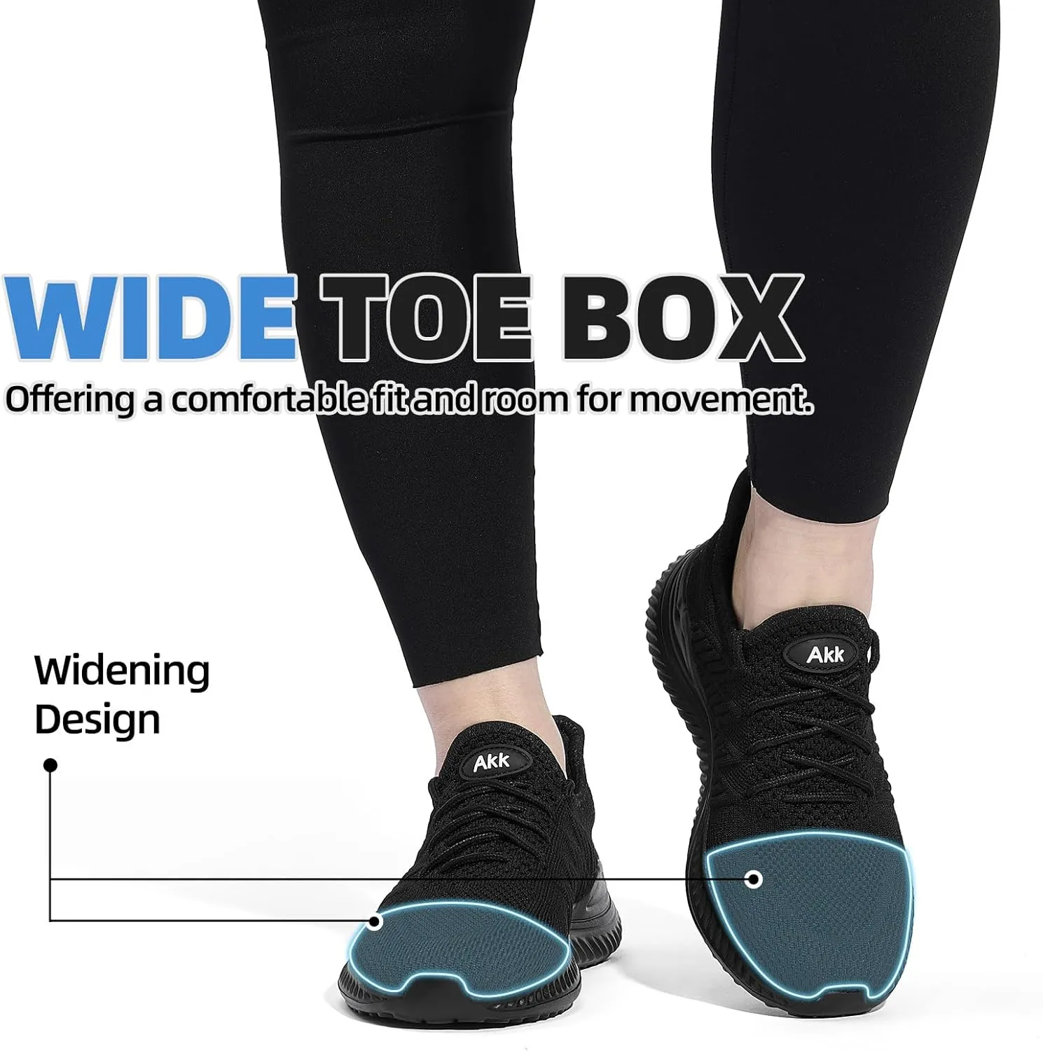 Womens Walking Tennis Shoes - Slip On Memory Foam Lightweight Casual Sneakers for Gym Travel Work
