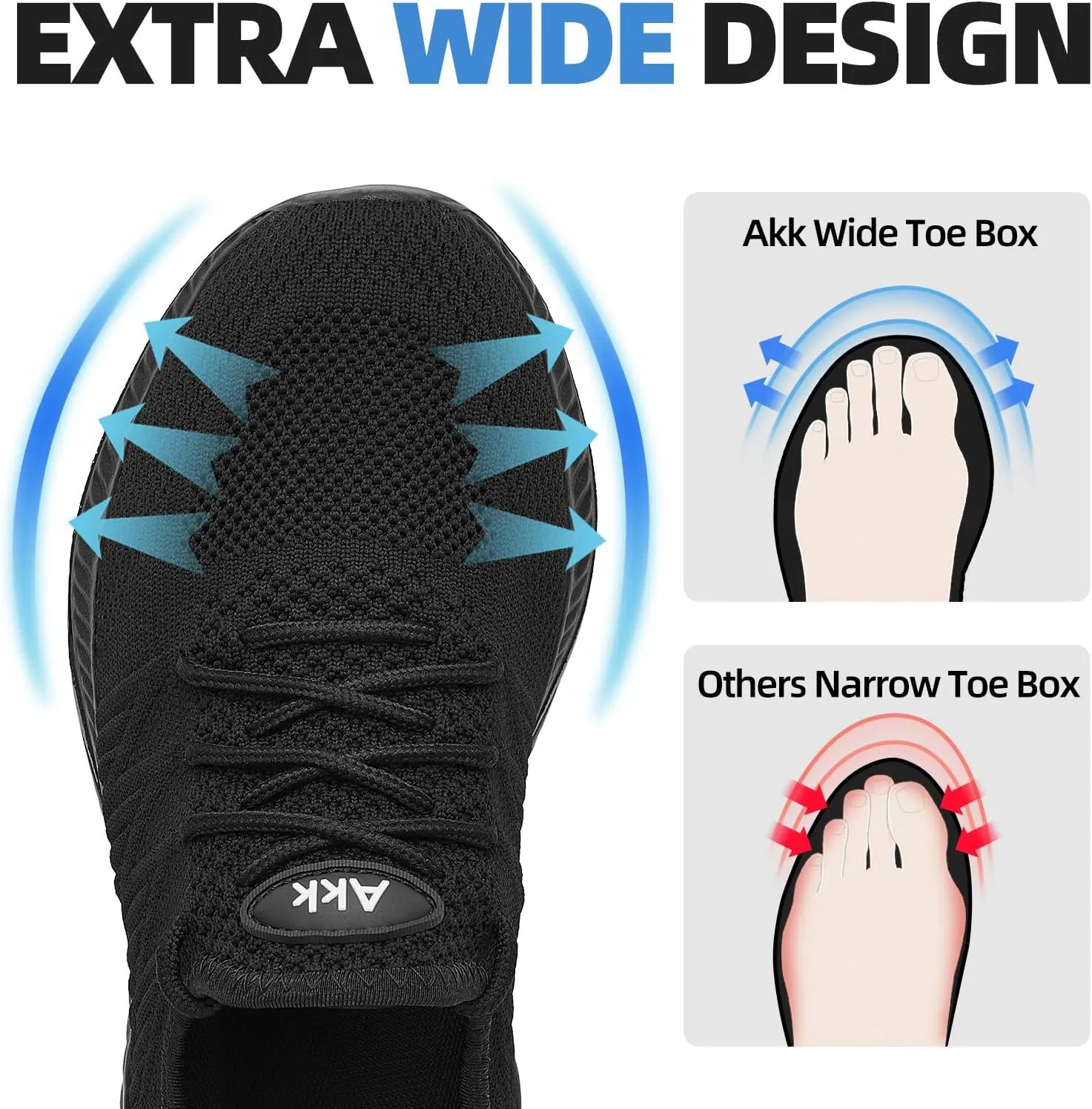 Womens Walking Tennis Shoes - Slip On Memory Foam Lightweight Casual Sneakers for Gym Travel Work