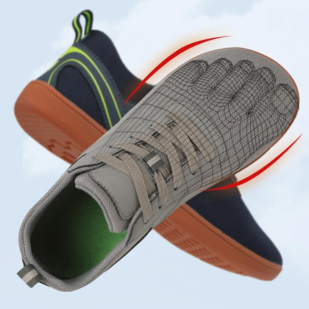 Womens Wide Toe Barefoot Shoes Comfortable Breathable Mesh Minimalist Walking Shoes Trendy Lightweight Slip On Zero Drop Workout Sneakers Casual Athletic Barefoot Sneakers