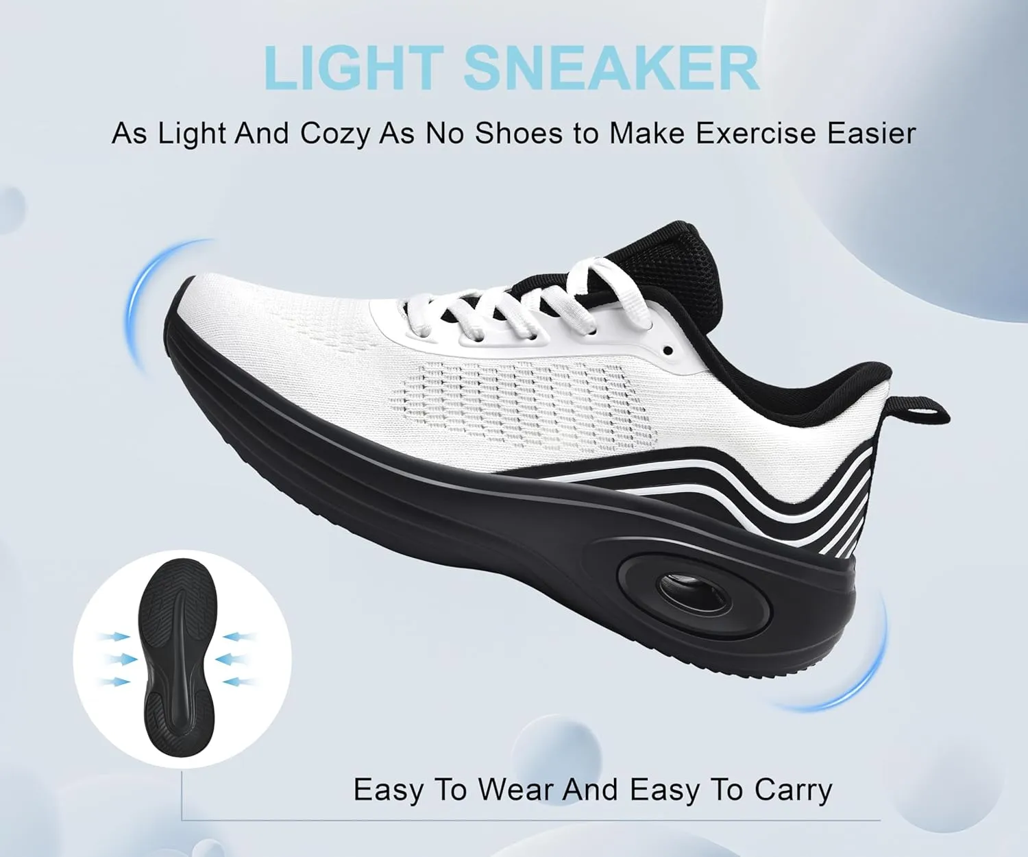Wondamo Women's Walking Running Shoes Cushioning Lightweight Athletic Shoes Comfortable Supportive Non Slip Tennis Gym Workout Trainning Sneakers