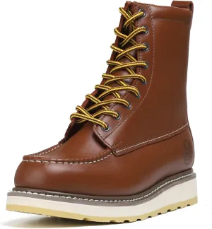 Work Boots for Men, 6" & 8" SureTrack Soft Toe Slip Resistant Moc Toe Mens Work Boots 84994/86994
