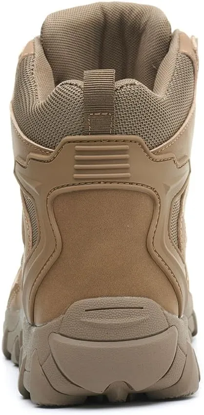 Work Boots for Men Comfortable Steel Toe Boots，Indestructible Industrial & Construction Safety Shoes Non Slip Mens Composite Toe Boots