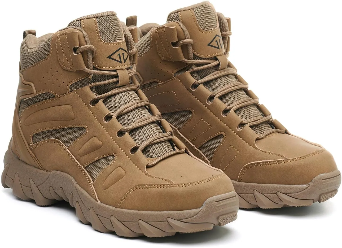 Work Boots for Men Comfortable Steel Toe Boots，Indestructible Industrial & Construction Safety Shoes Non Slip Mens Composite Toe Boots