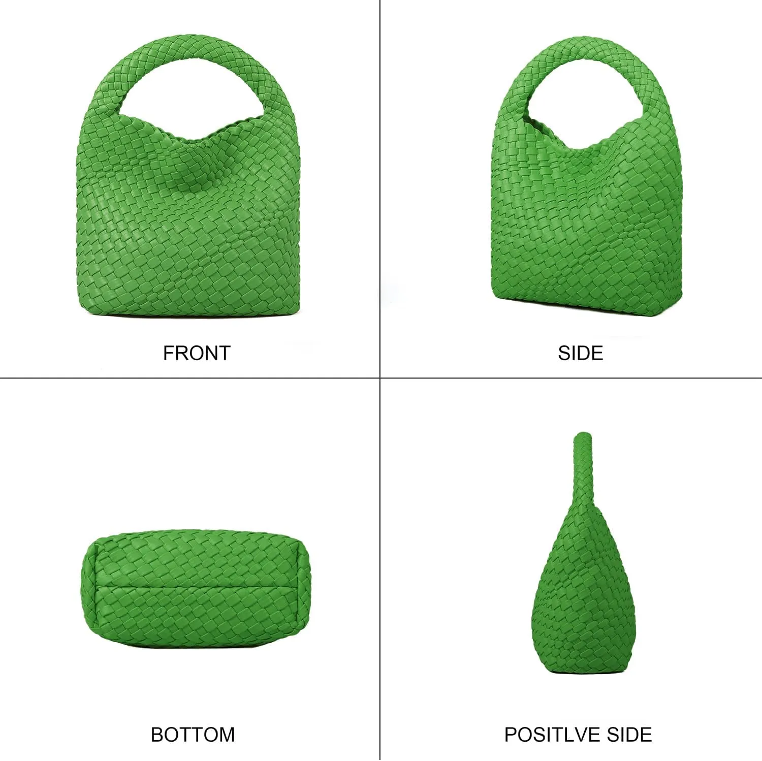 Woven Purses Bag for Women, Vegan Leather Handwoven Bags with Mini Handmade Purse, SMALL Travel Beach Top Handle Handbags