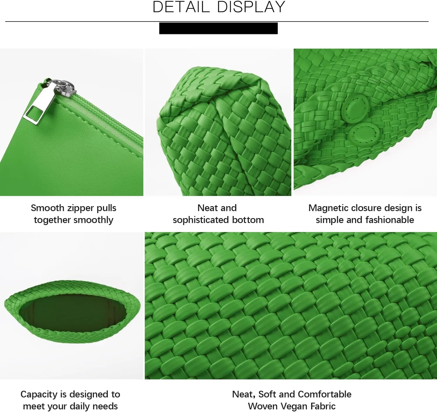 Woven Purses Bag for Women, Vegan Leather Handwoven Bags with Mini Handmade Purse, SMALL Travel Beach Top Handle Handbags