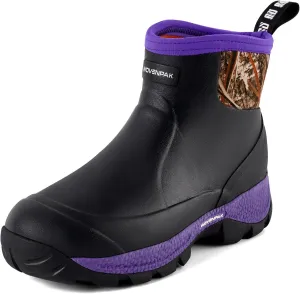 WOVENPAK Ankle Boots for Women, Rubber Rain Boots Waterproof Women, Ankle Garden Mud Boots Shoes, Rubber Boots for Women Insulated Lightweight Short Boots for Outdoor, Garden, Yard Work, Size 6-11