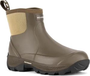 WOVENPAK Rubber Boots for Men, Waterproof Ankle Rain Boots Men, Insulated Work Shoes Outdoor Mud Boots for Gardening, Hunting, Farming, Camping and Yard, Size 6-13