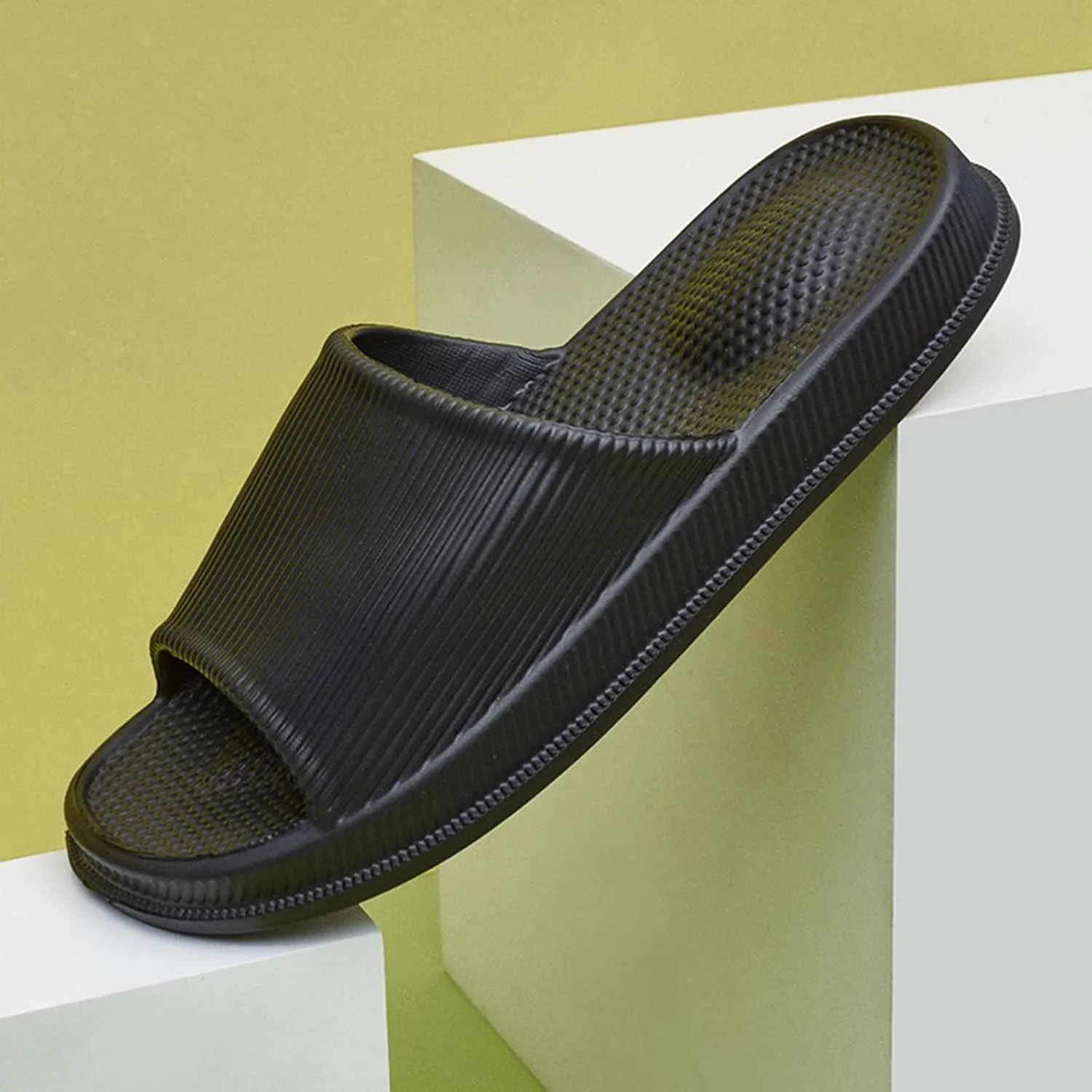 WYSBAOSHU Slippers for Women and Men House Slides Shower Sandals Non-Slip Spa Massage Foam Bathroom Pool Shoes