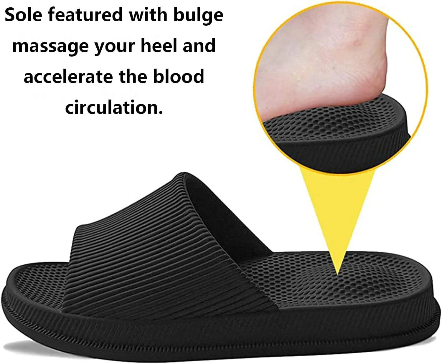 WYSBAOSHU Slippers for Women and Men House Slides Shower Sandals Non-Slip Spa Massage Foam Bathroom Pool Shoes