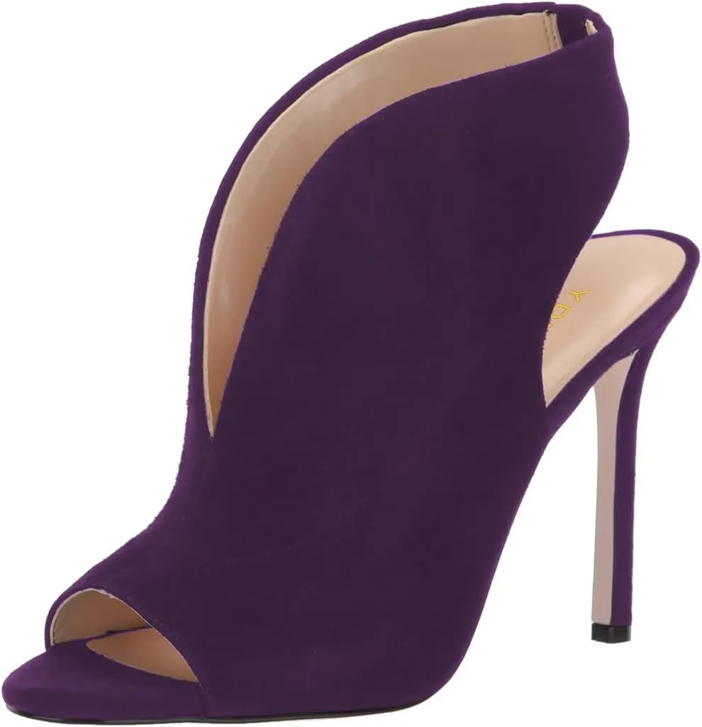 YDN Women's Chic Slingback Peep Toe Stiletto High Heel Sandals Ankle Boots Cutout Party Office Shoe Size 4-15 US