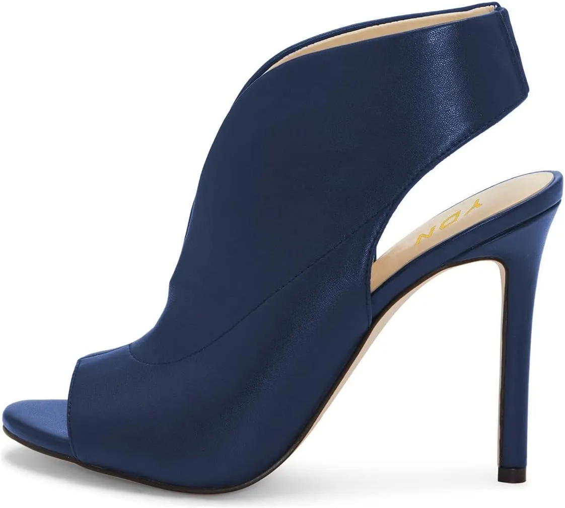 YDN Women's Chic Slingback Peep Toe Stiletto High Heel Sandals Ankle Boots Cutout Party Office Shoe Size 4-15 US