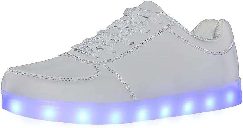 YuanRoad Unisex LED Light Up Shoes with USB Charging Glowing Luminous LED Sneakers
