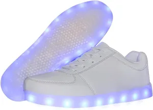 YuanRoad Unisex LED Light Up Shoes with USB Charging Glowing Luminous LED Sneakers