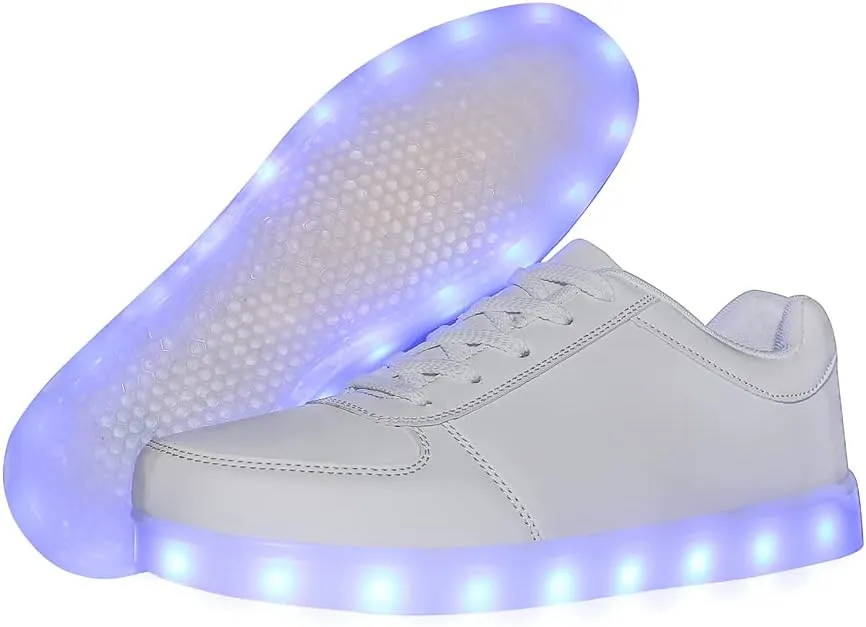 YuanRoad Unisex LED Light Up Shoes with USB Charging Glowing Luminous LED Sneakers