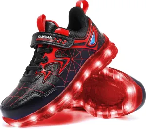 YUNICUS Kids Light Up Shoes for Boys Girls Toddler Sneakers USB Rechargeable Best Gift for Birthday Halloween Christmas