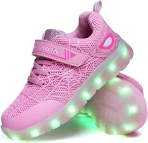 YUNICUS Kids Light Up Shoes Led Flash Sneakers with Spider Upper USB Charge for Boys Girls Toddles Best Gift for Birthday Thanksgiving Christmas Day