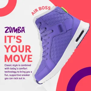 ZUMBA Street Boss Comfy High Top Gym Shoes Active Dance Workout Shoes for Women