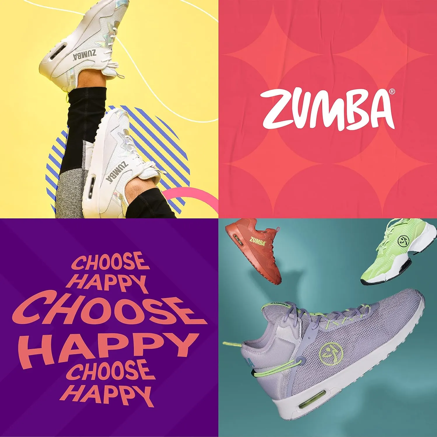 ZUMBA Women's Air Classic Sneakers, Nonslip Low-Top Dance Sneakers