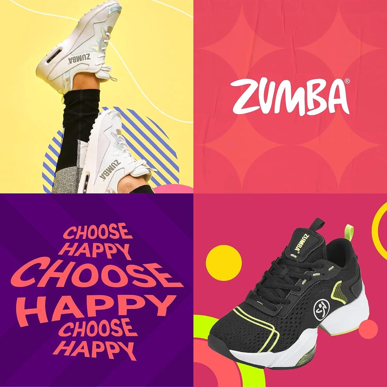 ZUMBA Women’s Air Stomp Classic Athletic Shoes, Low-Top Dance Sneakers for Women