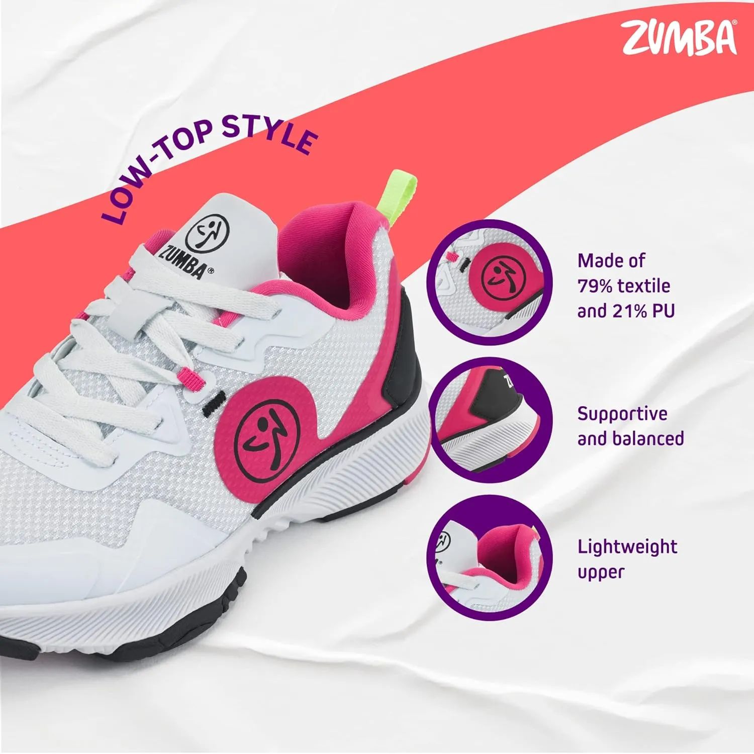 ZUMBA Women’s Train Dance Cardio Sneakers