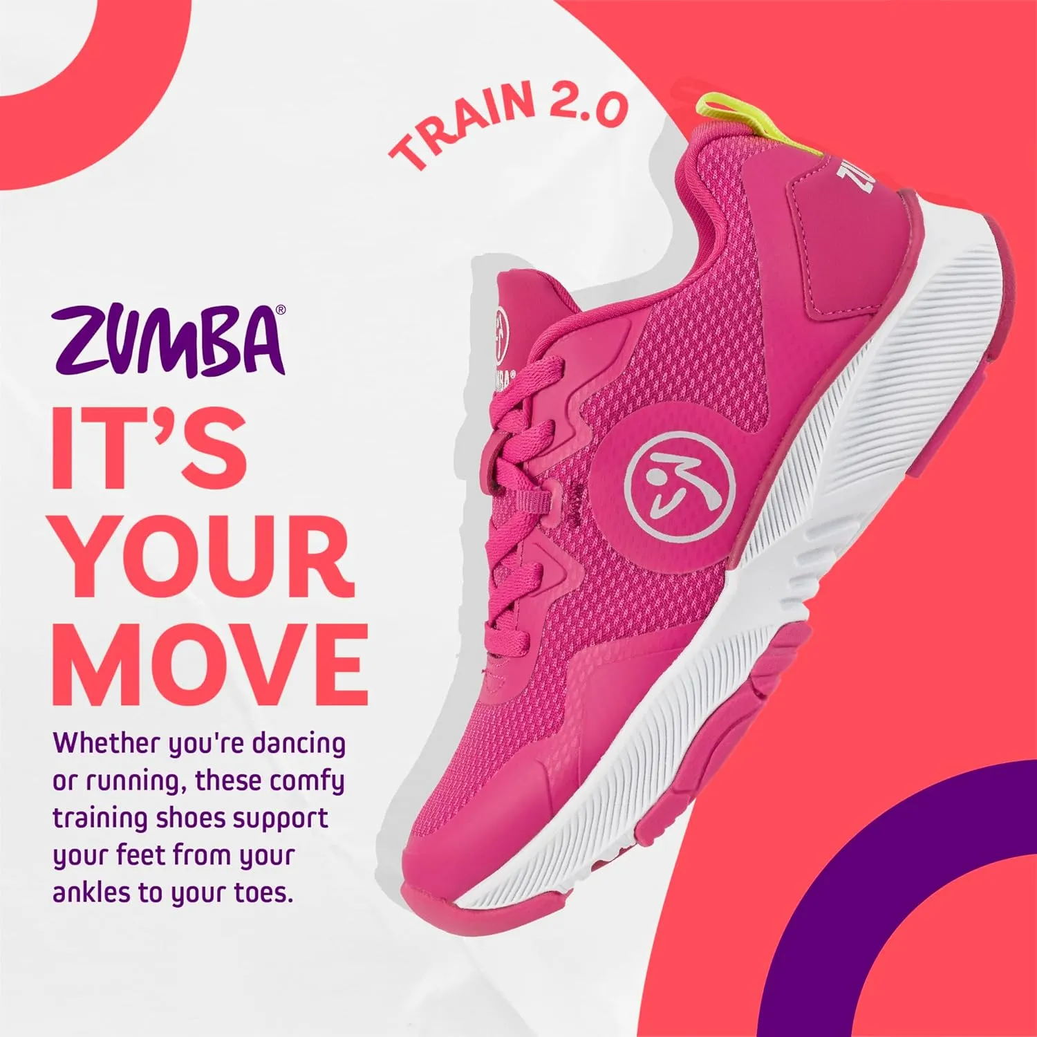 ZUMBA Women’s Train Dance Cardio Sneakers
