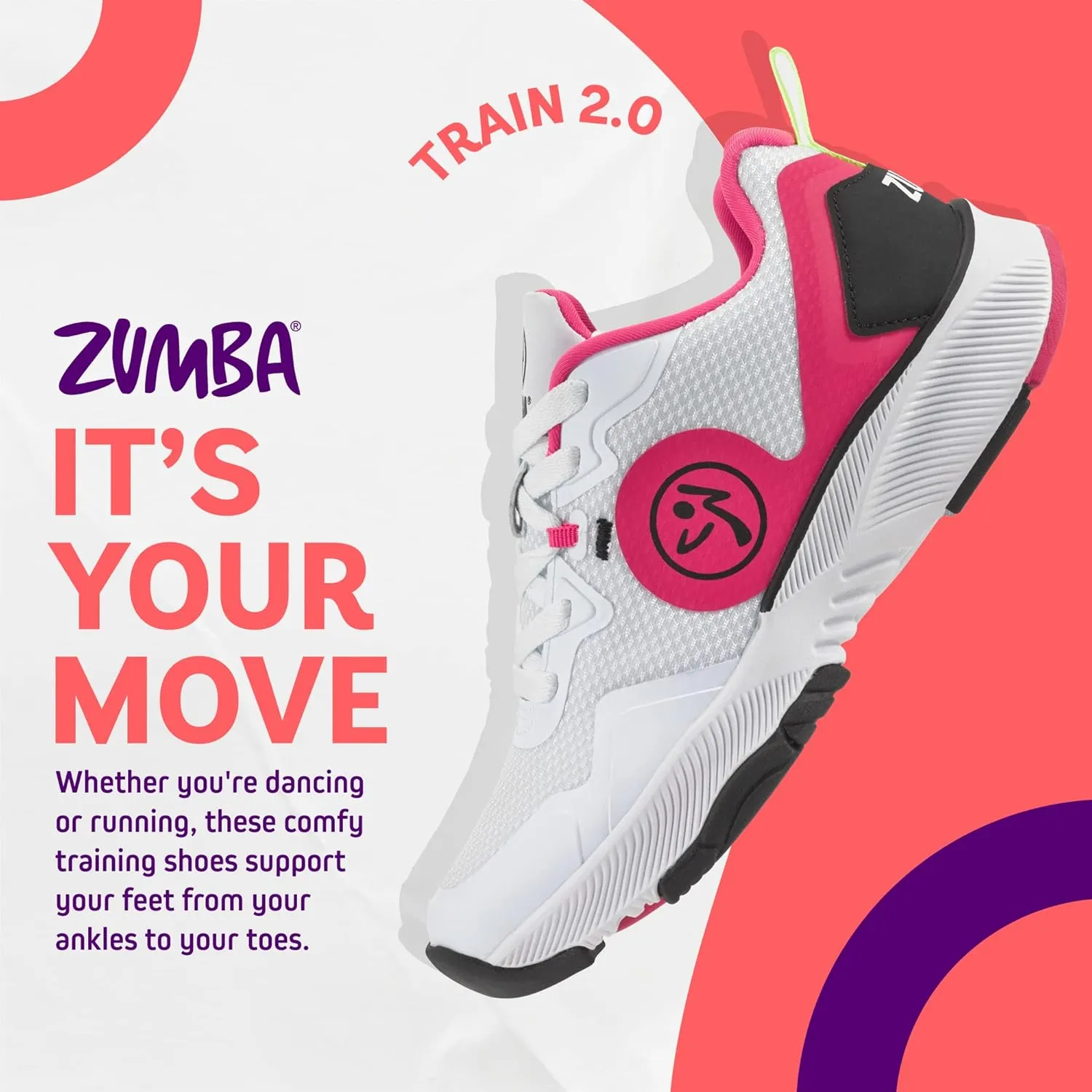ZUMBA Women’s Train Dance Cardio Sneakers