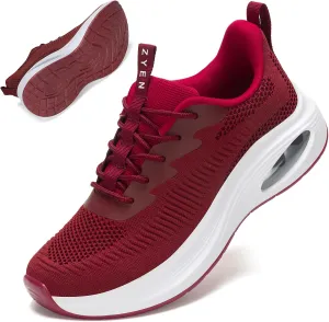 ZYEN Wide Toe Box Shoes Women Air Cushion Road Running Shoes Extra Wide Width Sneakers Arch Support Gym Athletic Tennis Sneakers Lightweight Breathable Walking Shoes