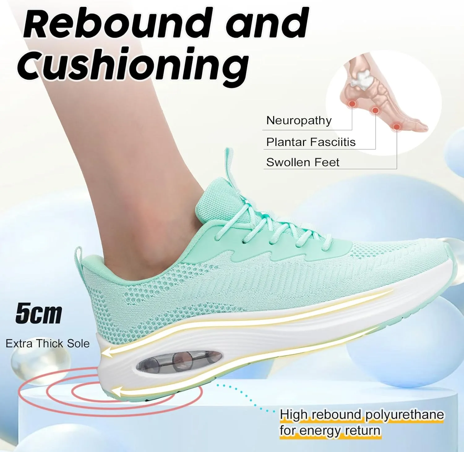 ZYEN Wide Toe Box Shoes Women Air Cushion Road Running Shoes Extra Wide Width Sneakers Arch Support Gym Athletic Tennis Sneakers Lightweight Breathable Walking Shoes