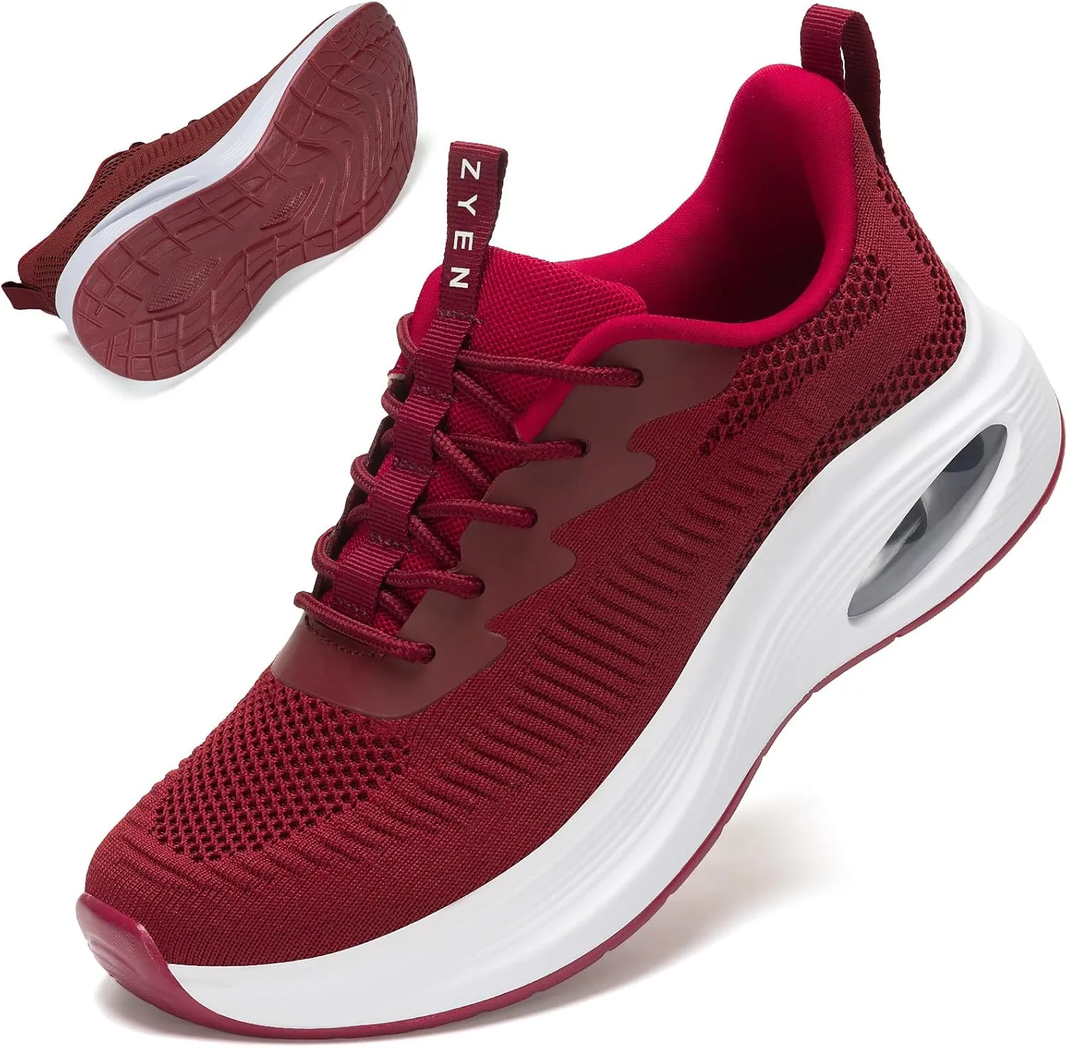 ZYEN Wide Toe Box Shoes Women Air Cushion Road Running Shoes Extra Wide Width Sneakers Arch Support Gym Athletic Tennis Sneakers Lightweight Breathable Walking Shoes
