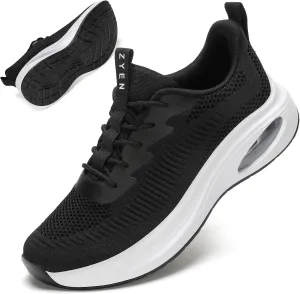 ZYEN Wide Toe Box Shoes Women Air Cushion Road Running Shoes Extra Wide Width Sneakers Arch Support Gym Athletic Tennis Sneakers Lightweight Breathable Walking Shoes