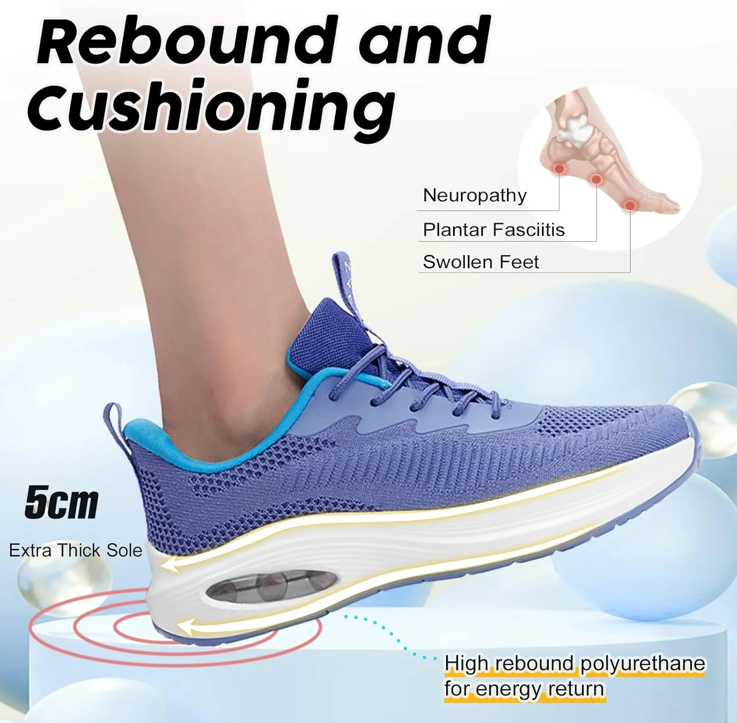 ZYEN Wide Toe Box Shoes Women Air Cushion Road Running Shoes Extra Wide Width Sneakers Arch Support Gym Athletic Tennis Sneakers Lightweight Breathable Walking Shoes