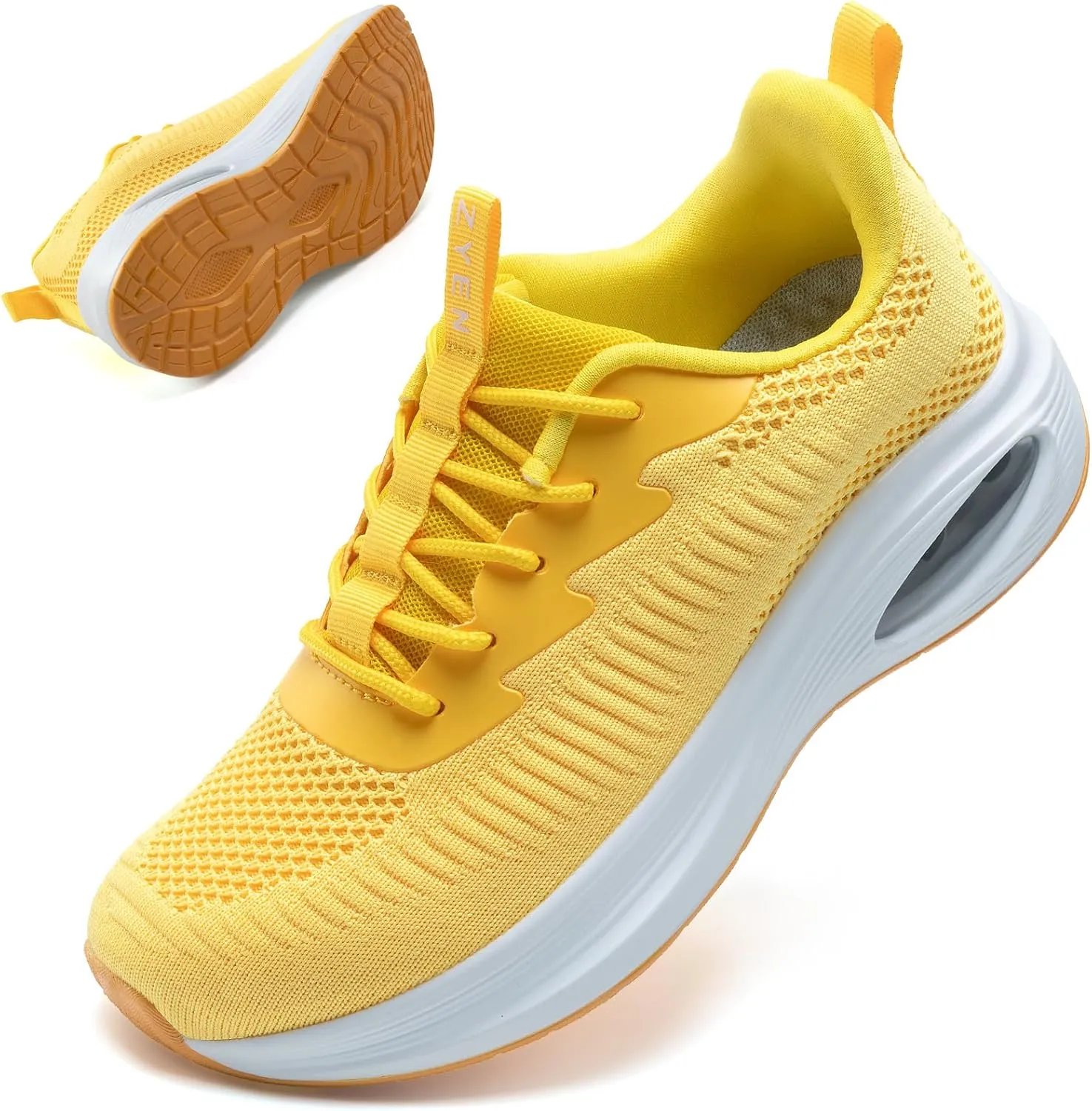 ZYEN Wide Toe Box Shoes Women Air Cushion Road Running Shoes Extra Wide Width Sneakers Arch Support Gym Athletic Tennis Sneakers Lightweight Breathable Walking Shoes