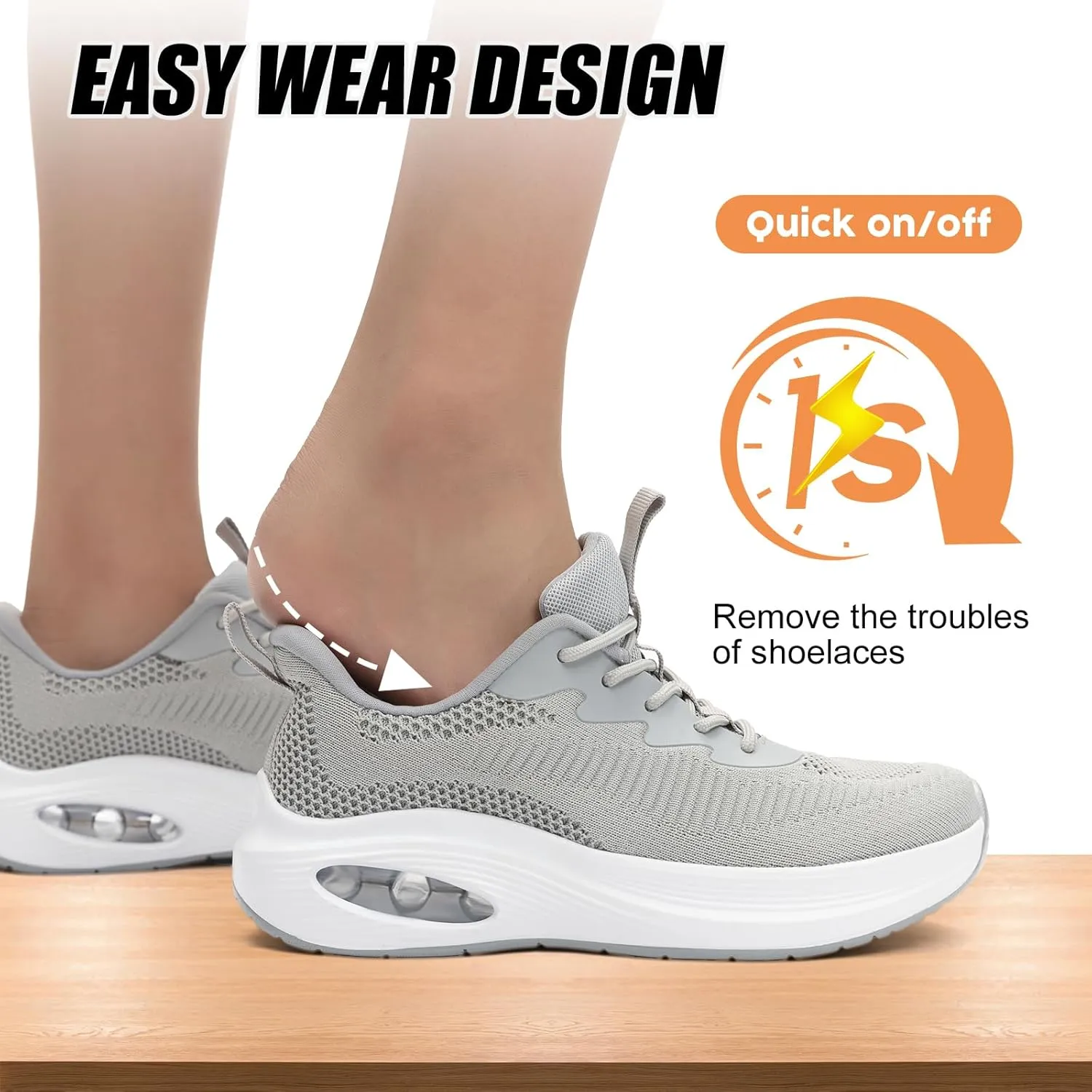 ZYEN Wide Toe Box Shoes Women Air Cushion Road Running Shoes Extra Wide Width Sneakers Arch Support Gym Athletic Tennis Sneakers Lightweight Breathable Walking Shoes