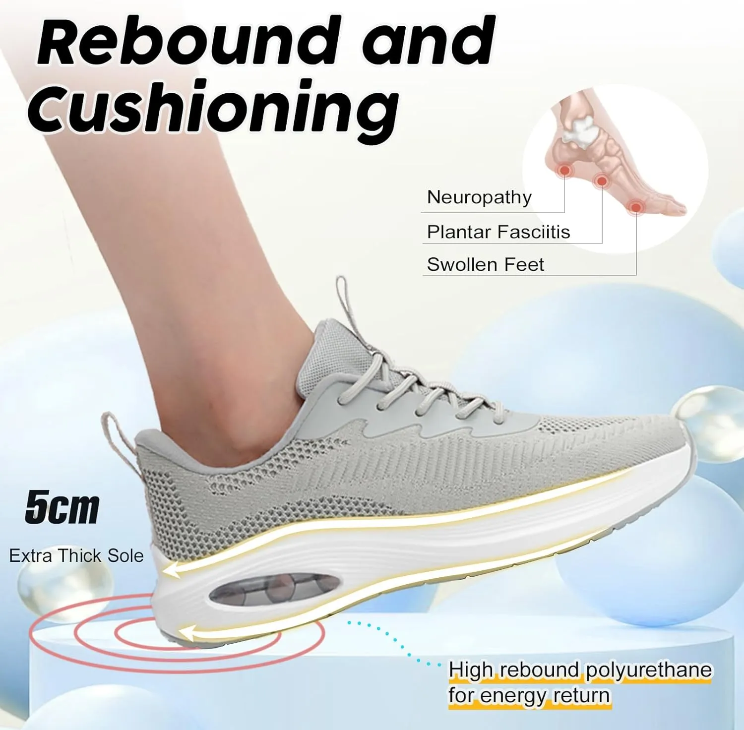 ZYEN Wide Toe Box Shoes Women Air Cushion Road Running Shoes Extra Wide Width Sneakers Arch Support Gym Athletic Tennis Sneakers Lightweight Breathable Walking Shoes