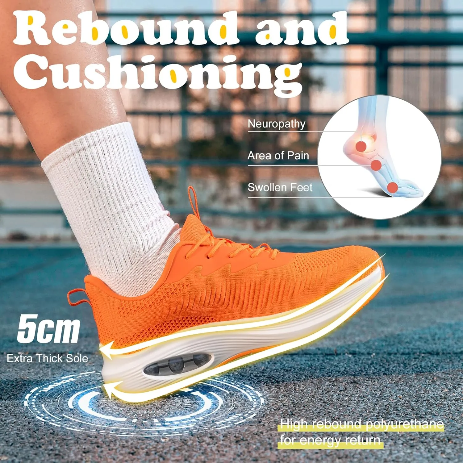 ZYEN Wide Toe Box Shoes Women Air Cushion Road Running Shoes Extra Wide Width Sneakers Arch Support Gym Athletic Tennis Sneakers Lightweight Breathable Walking Shoes