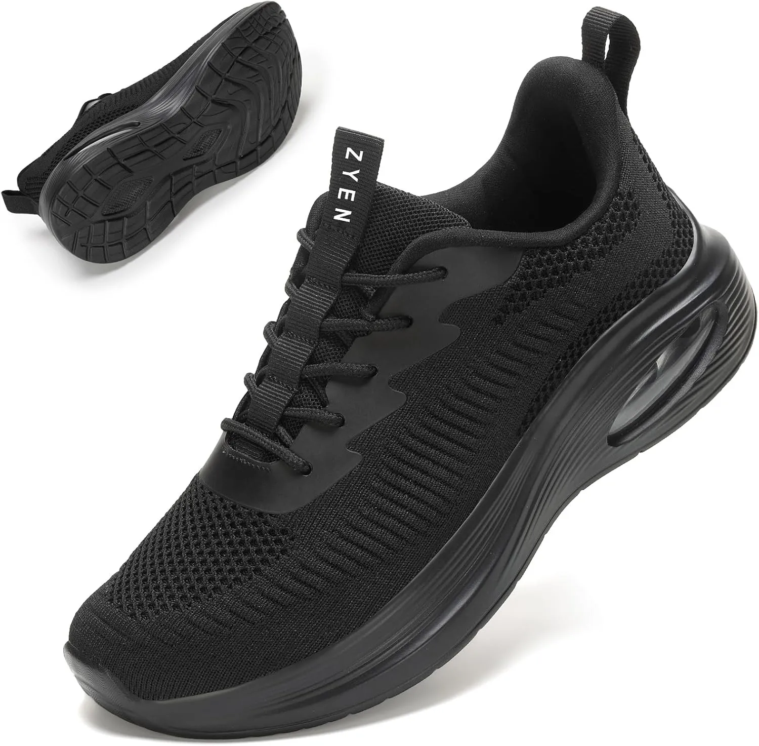 ZYEN Wide Toe Box Shoes Women Air Cushion Road Running Shoes Extra Wide Width Sneakers Arch Support Gym Athletic Tennis Sneakers Lightweight Breathable Walking Shoes